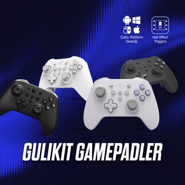 GuliKit KK3 MAX kablosuz gamepadler, çok platform desteği ve hal efekt tetikleyicileri ile oyun deneyimini artırır.