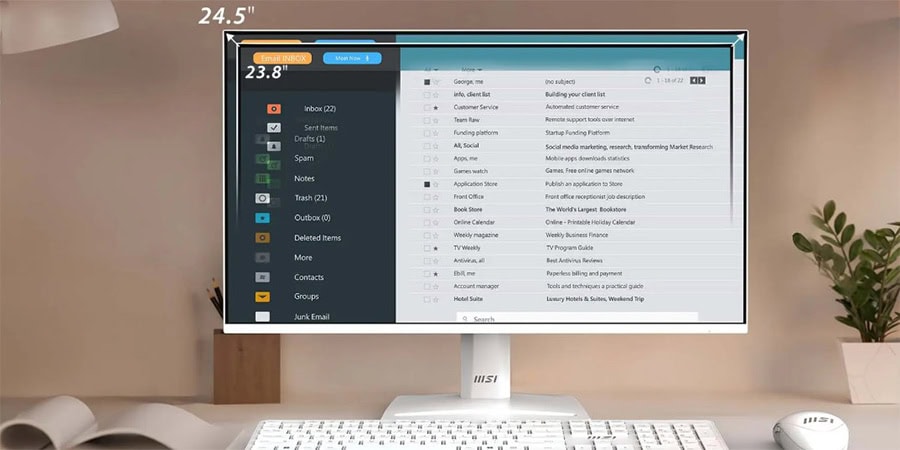 MSI PRO MP251W E2 24.5 inç 120Hz 1ms Full HD Adaptive Sync IPS Beyaz Monitör H12
