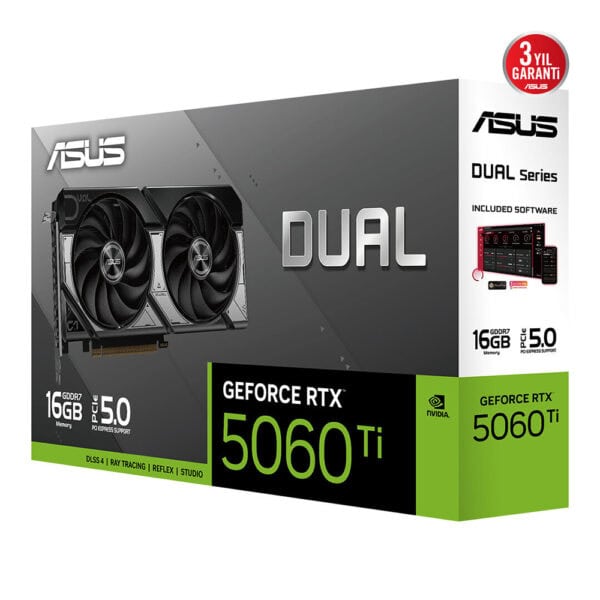 Asus Dual Geforce Rtx 5060 Ti 16gb Gddr7 128 Bit Dlss 4 Ekran Karti Y16