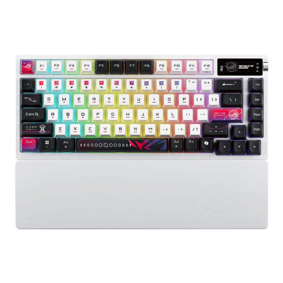 ASUS ROG Azoth X %75 NX Snow V2 Switch RGB Kablosuz Hotswap Türkçe Mekanik Gaming Klavye