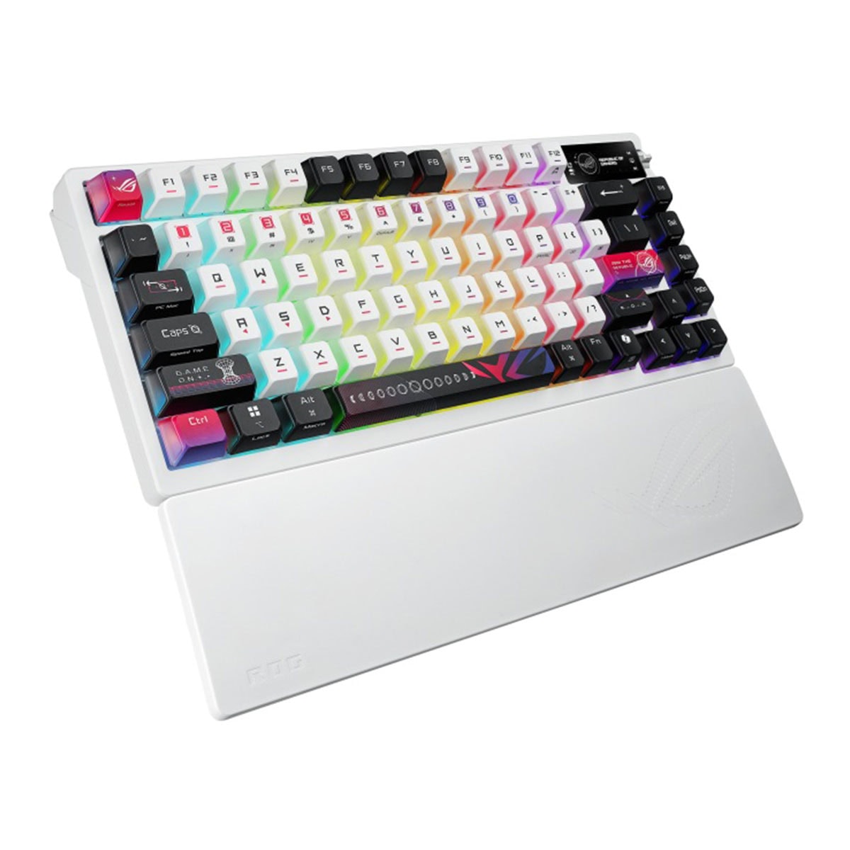 ASUS ROG Azoth X %75 NX Snow V2 Switch RGB Kablosuz Hotswap Türkçe Mekanik Gaming Klavye