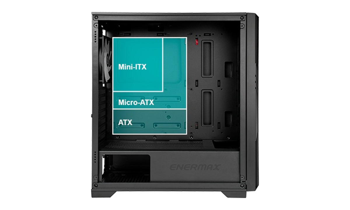 Mini-ITX, Micro-ATX ve ATX Anakartları Destekler