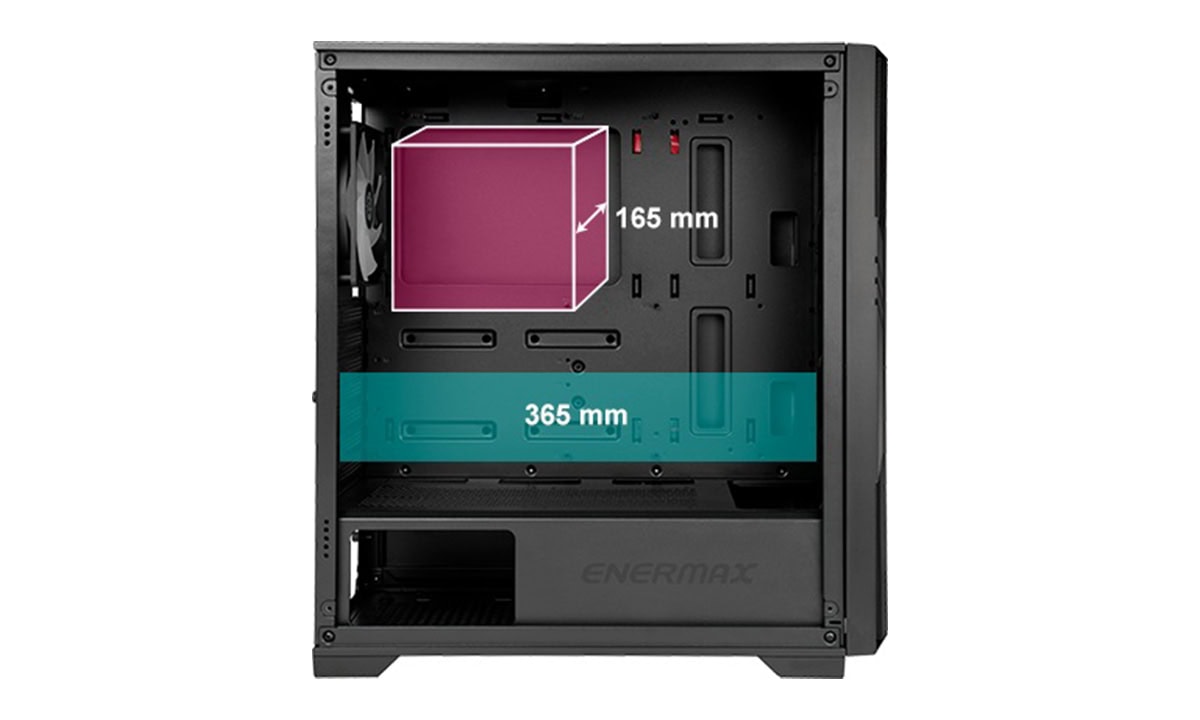365 mm Grafik Kartlarını ve 165 mm Yükseklikteki CPU Hava Soğutucularını Destekler