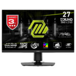 MSI MAG 272URDF E16 27 inç 320Hz FHD ve 4K UHD Dual-Mode oyun monitörü, 0.5ms GTG, FreeSync Premium, Rapid IPS, Pivot, DisplayHDR, 3840x2160 çözünürlük.
