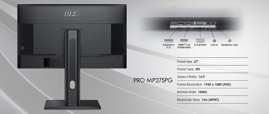MSI PRO MP275PG Monitör H19