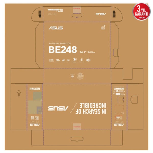 Asus Be248qf 24.1 Inç 100hz 5ms Wuxga Adaptive Sync Ips Pivot Monitör 9