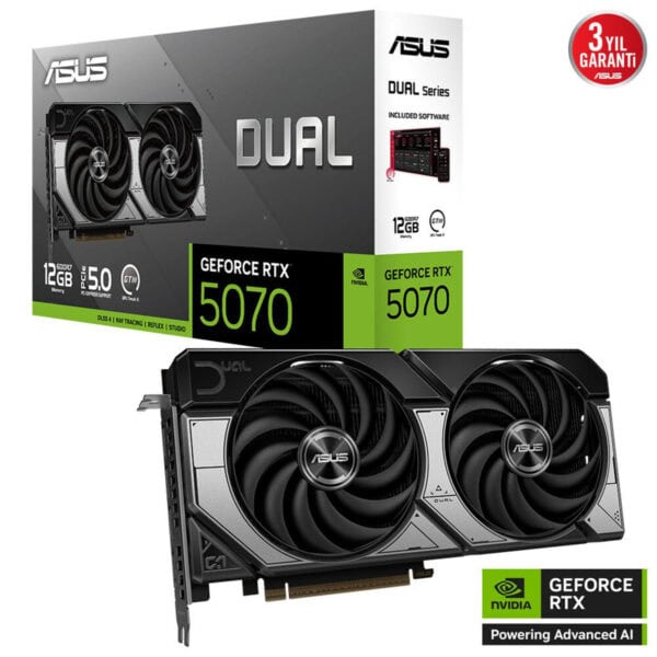 Asus Dual Geforce Rtx 5070 12gb Gddr7 192 Bit Dlss 4 Ekran Kartı 2