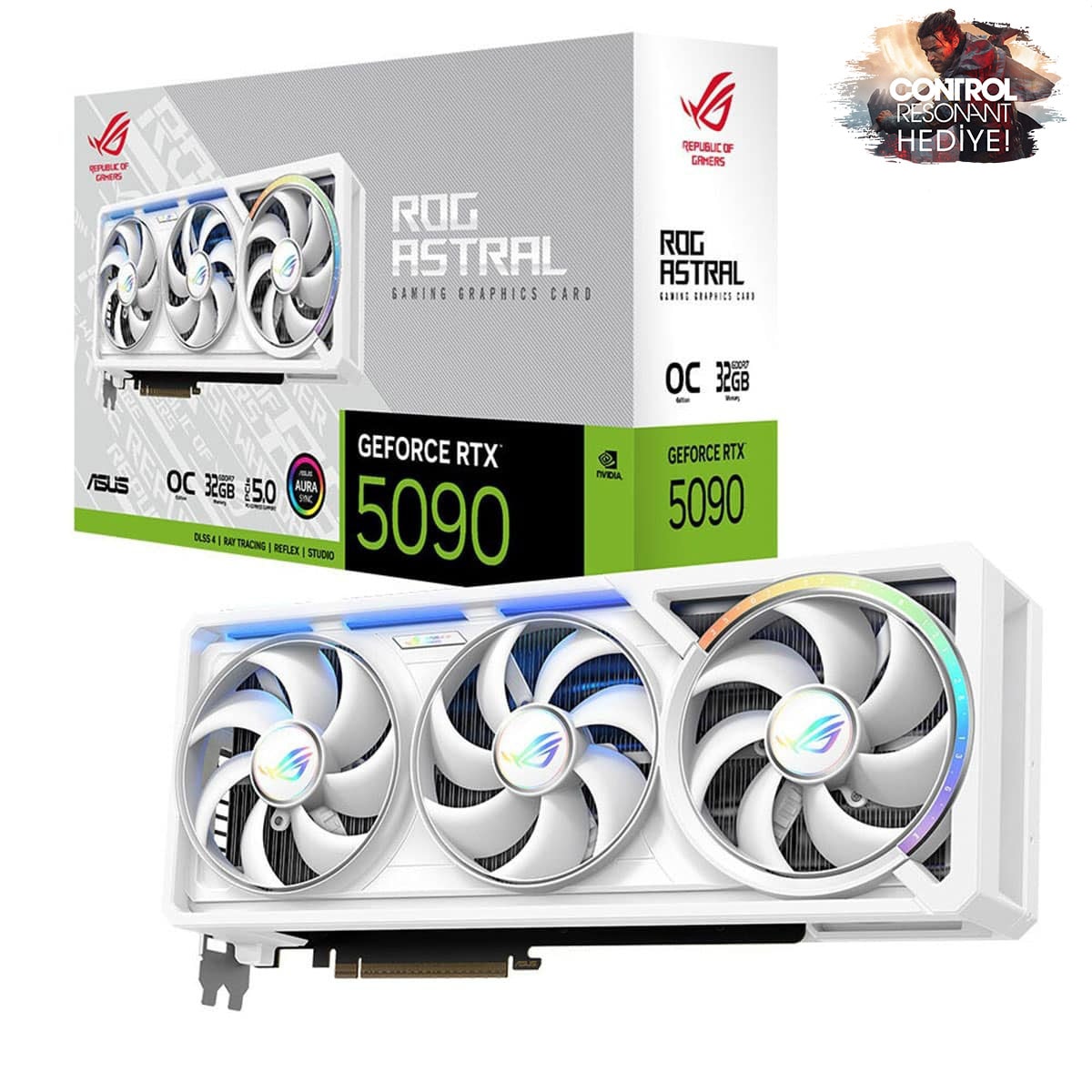 Asus Rog Astral Geforce Rtx 5090 Oc 32gb Gddr7 512 Bit Beyaz Dlss 4 Ekran Kartı Control Resonant Hediyeli 1