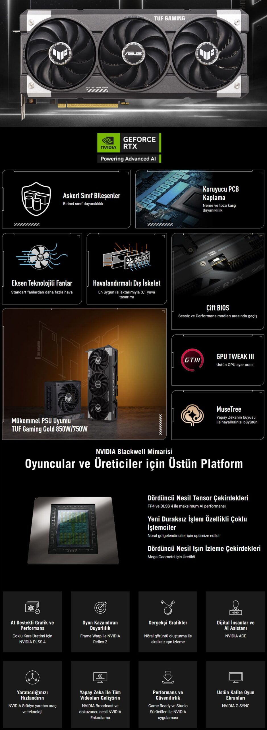 ASUS TUF Gaming GeForce RTX 5060 Ti 16GB Ekran Kartı h7