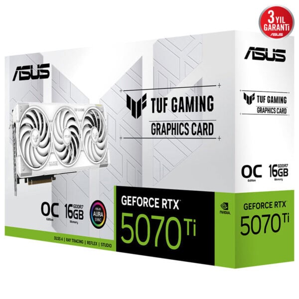 Asus Tuf Gaming Geforce Rtx 5070 Ti Oc 16gb Gddr7 256 Bit Beyaz Dlss 4 Ekran Karti 12