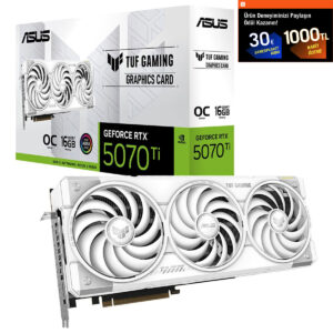 Asus Tuf Gaming Geforce Rtx 5070 Ti Oc 16gb Gddr7 256 Bit Beyaz Dlss 4 Ekran Kartı Resident Evil Requiem Hediyeli 1