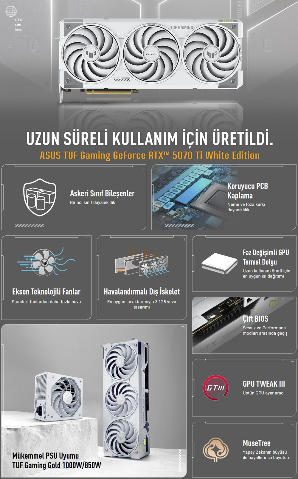 Asus Tuf Gaming Geforce Rtx 5070 Ti Oc Ekran Kartı H03