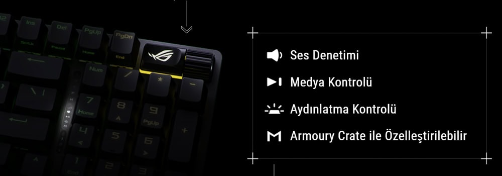 ASUS ROG Strix Scope II 96 Beyaz NX Snow Switch Mekanik Gaming Klavye h17