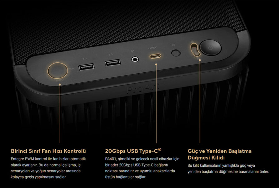 ASUS ProArt PA401 TG Gaming Kasa H3