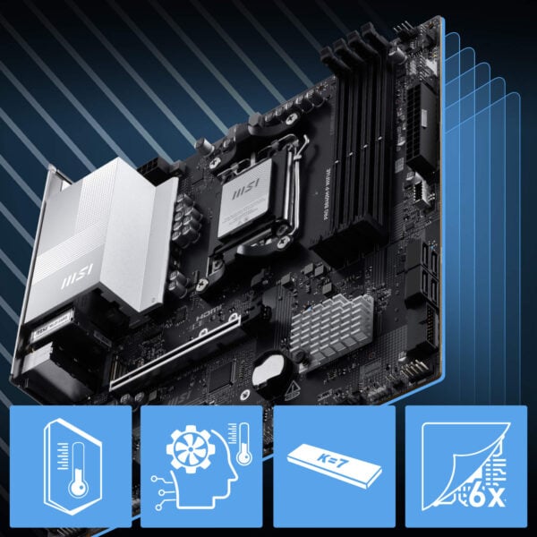 MSI PRO B840M-P WIFI6E 8000MHz Anakart H4