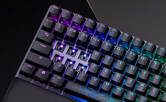 ASUS ROG Strix Scope II 96 Beyaz NX Snow Switch Mekanik Gaming Klavye h8