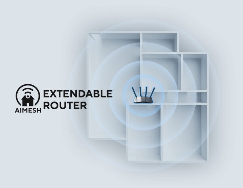 ASUS RT-BE82U BE6500 Extendable Router h8