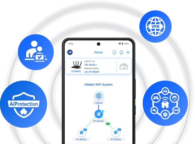 ASUS RT-BE82U BE6500 Extendable Router h10