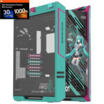ASUS ROG Strix Helios II Hatsune Miku Edition 4x140mm Fan Mesh Çift Temperli Cam USB 3.2 Mid Tower E-ATX Gaming Kasa