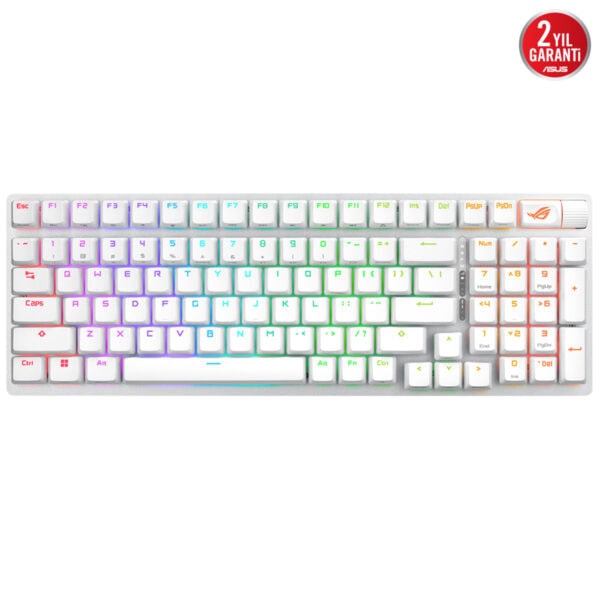 Asus Rog Strix Scope Ii 96 Beyaz Nx Snow Switch Rgb Kablosuz Hotswap Turkce Mekanik Gaming Klavye 2
