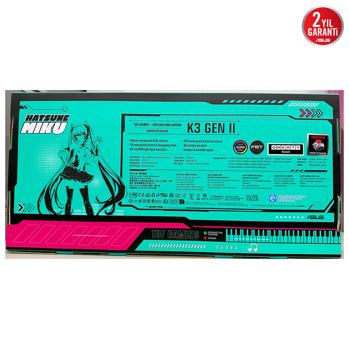 ASUS TUF Gaming K3 Gen II Hatsune Miku Klavye - Gaming.Gen.TR