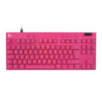 Logitech G PRO X TKL RAPID Manyetik Switch RGB İngilizce Pembe Gaming Klavye (920-013253)