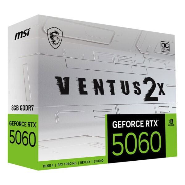 Msi Geforce Rtx 5060 8g Ventus 2x Oc White 8gb Gddr7 128 Bit Dlss 4 Beyaz Ekran Karti 9