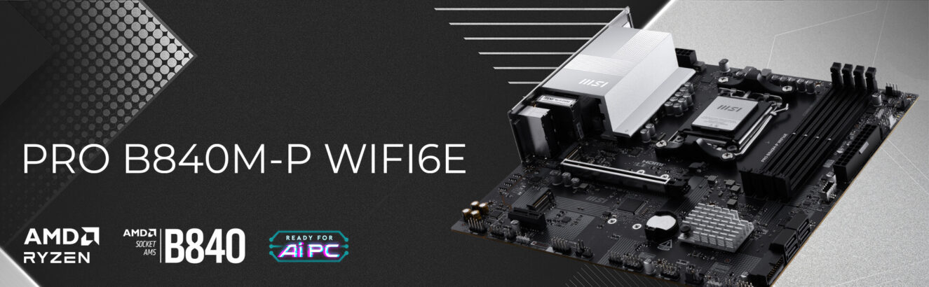 MSI PRO B840M-P WIFI6E 8000MHz Anakart H1