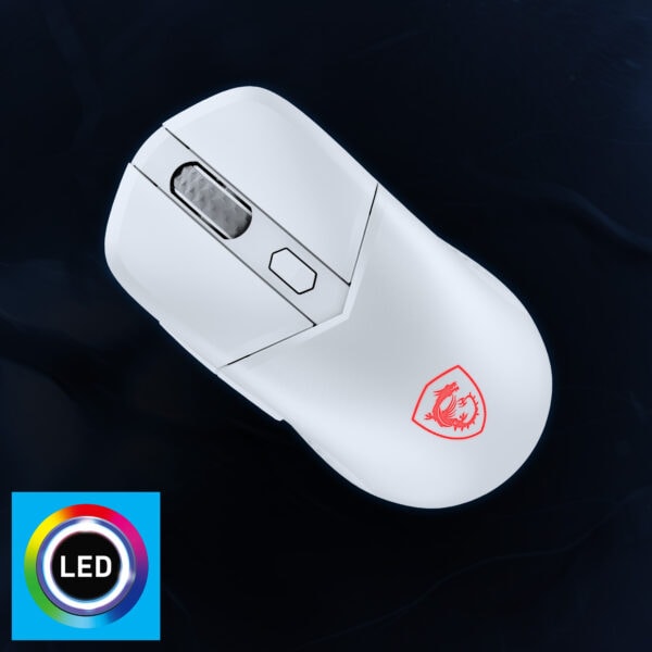 MSI VERSA 300 WIRELESS WHITE Gaming Mouse H10