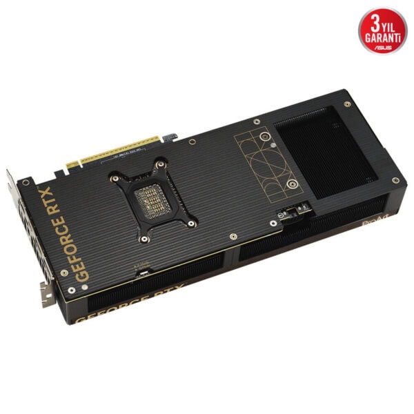 Yüksek performanslı NVIDIA GeForce RTX ekran kartı, oyun ve grafik tasarım için ideal, soğutma ve güç yönetimi özellikleriyle dikkat çekiyor.