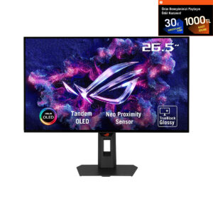 Asus Rog Strix Oled Xg27aqwmg 26.5 Inç 280hz 0.03ms 2k Qhd Adaptive Sync Tandem Oled Pivot Gaming Monitör 1
