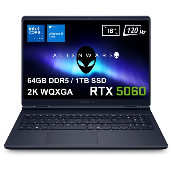 Dell Alienware 16 Aurora Intel Core 7 240h 64gb Ddr5 1tb Ssd Rtx5060 8gb 16 Inç 2k Wqxga 120hz Wva W11 Home Gaming Laptop (ac16250 C716156w 3) 1