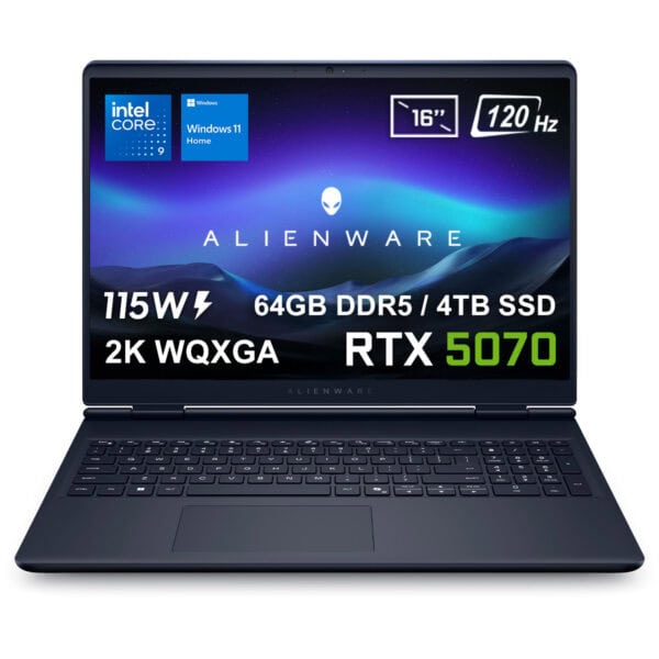 Dell Alienware 16 Aurora Intel Core 9 270h 64gb Ddr5 4tb Ssd Rtx5070 8gb 115w 16 Inç 2k Wqxga 120hz Wva W11 Home Gaming Laptop (ac16250 C932157wv6) 1