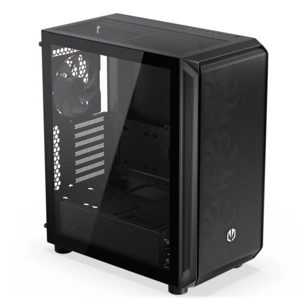 Yüksek performanslı oyun ve ofis bilgisayarı kasası, şeffaf cam panel ve iyi havalandırma özellikleriyle modern tasarım, kurulu kasa ve bilgisayar donanımı için ideal tercih.