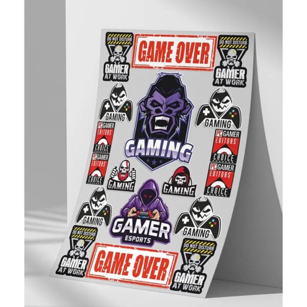Sticker Over Sticker Game Over Sticker Seti - Gaming.Gen.TR