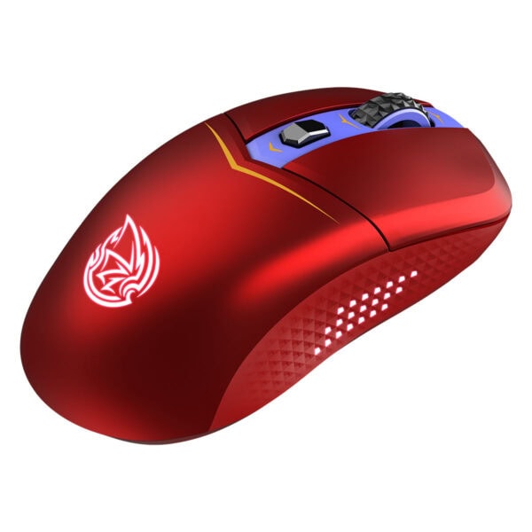 Oyun için özel tasarlanmış kırmızı ve mavi renkli RGB aydınlatmalı gaming fare. Yüksek hassasiyetli dpi düğmesi ve ergonomik tasarımı ile optimal oyun deneyimi sağlar.