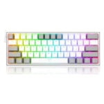 Redragon K617 FIZZ %60 Red Switch RGB Hotswap Türkçe Beyaz-Gri Mekanik Gaming Klavye