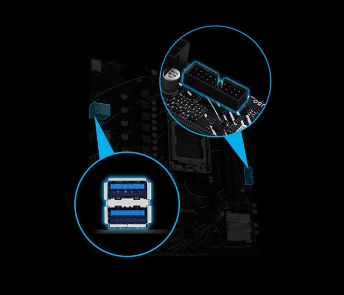 Görünümde ASUS Prime B650M-F ana karta, yüksek performans ve oyun deneyimi için uyumlu anakart. DDR5 RAM, HDMI ve RGB desteği ile güçlü ve estetik gaming bileşeni.