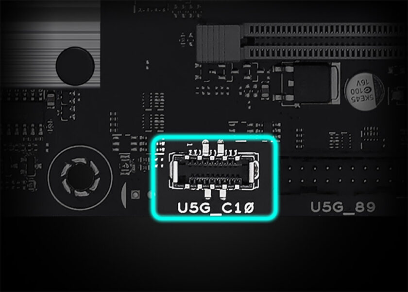 U5G_C10 yonga seti üzerinde detaylı mikroçip görüntüsü, bilgisayar donanımı ve teknolojik bileşenler hakkında bilgi verir.