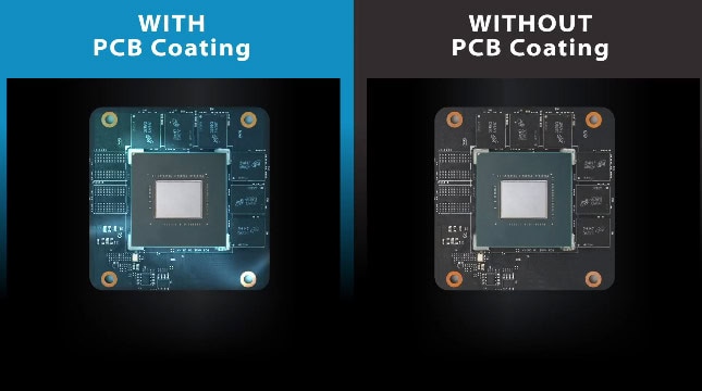 Çipsetli anakart ve PCB kaplamalı ve kaplamasız karşılaştırma, oyun ve elektronik üretiminde yüksek performanslı bileşenler, PCB kaplama teknolojisi ile soğutma ve dayanıklılık artışı.