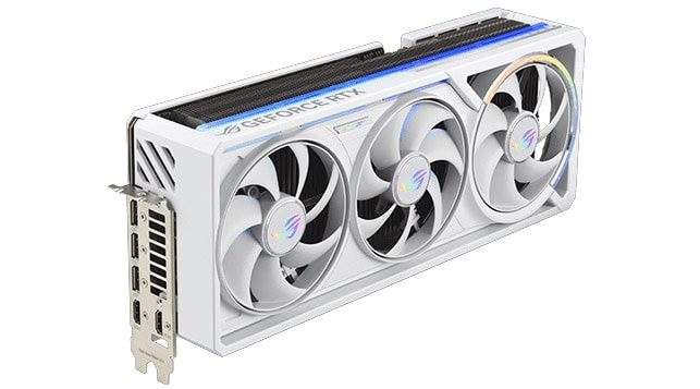 Üçlü ekranlı yüksek performanslı ekran kartı, soğutma fanları ve NVIDIA GeForce RTX serisi, oyun ve grafik profesyonelleri için ideal.