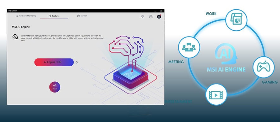 Yüksek performanslı oyun ve çalışma bilgisayarı, sağlam tüm metal kasa, VESA montaj uyumu ve şık tasarımıyla profesyonel estetiklere uygun.