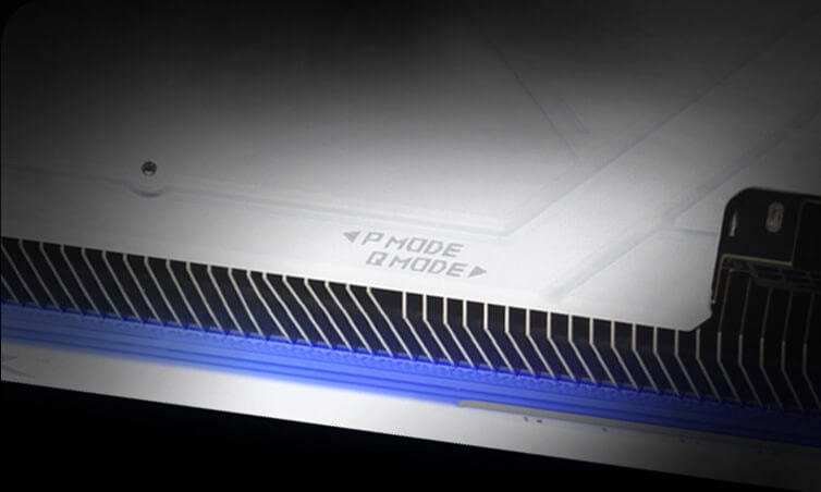 Yüksek performanslı oyun konsolu soğutucu ve güç düğmesi, modern tasarım ile oyun deneyimini geliştiren teknik donanım detayları.