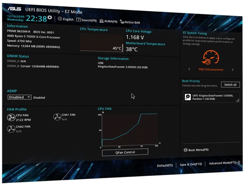 Görünümde ASUS Prime B650M-F ana karta, yüksek performans ve oyun deneyimi için uyumlu anakart. DDR5 RAM, HDMI ve RGB desteği ile güçlü ve estetik gaming bileşeni.