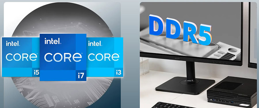 İşlemci ve bellek teknolojilerini içeren bilgisayar bileşenleri, yüksek performanslı oyun ve bilgisayar sistemleri için uygun donanımlar.