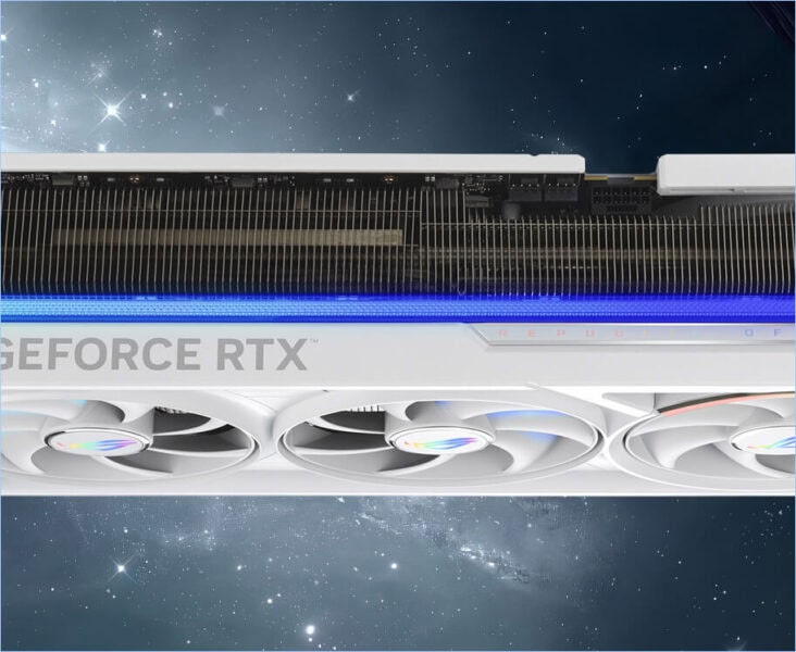 Yüksek performanslı NVIDIA GeForce RTX ekran kartı, soğutucu fanları ve gelişmiş teknik özelliklerle oyun ve grafik performansı sağlar.