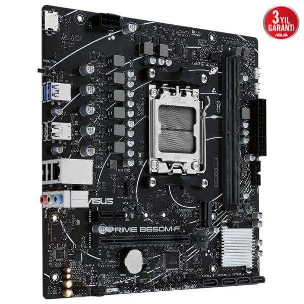 Gelişmiş Asus Prime B650M-F anakart, AM4 soketli, yüksek performanslı ve dayanıklı oyun ve çalışma bilgisayarları için ideal. Çoklu bağlantı ve geniş yükseltme seçenekleri sunar.