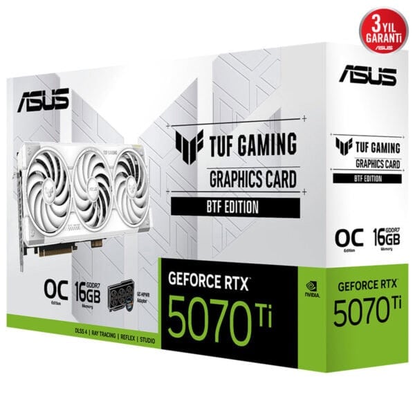 Gtx 5070 Ti ekran kartı, yüksek performanslı oyun grafik kartı, oyun severler için en yeni Nvidia GTX teknolojisi, 16GB GDDR7 bellek ve BTF Edition özellikleriyle gaming performansı sağlar.