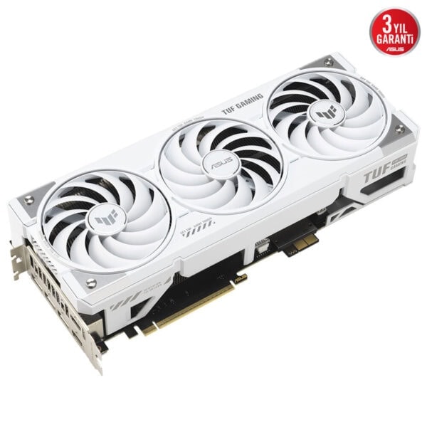 Yüksek performanslı ASUS TUF Gaming ekran kartı, üç fanlı tasarımı ve dayanıklı yapısıyla oyun keyfini artırır. Oyun ve grafik işlemleri için ideal, soğutma ve dayanıklılık özelliğine sahip.