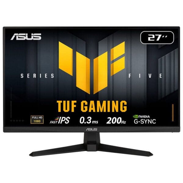 Yüksek çözünürlüklü Asus TUF Gaming 27 inç monitör, hızlı tepki süresi ve frekansı ile oyun deneyimini yükselten profesyonel oyun monitörü. IPS panel ve NVIDIA G-SYNC teknolojisi içerir.